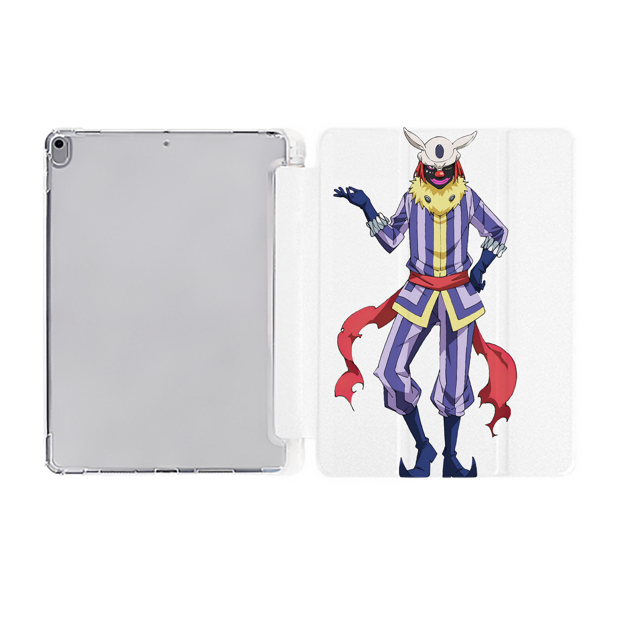（画像用） 転スラ Regarding Reincarnated to Slime IPad ケース ペン収納付き 三つ折りスタンド PUレザー×シリコン 対応機種9.5/10.5/10.9インチ